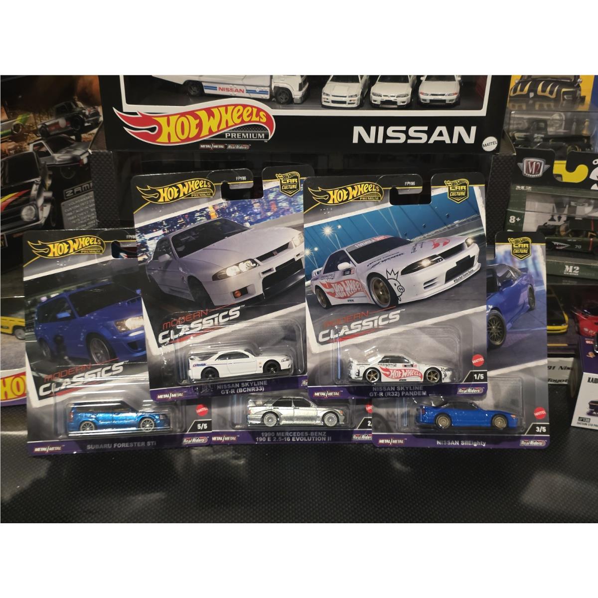 Modern Classics - 5 Car Set - Hot Wheels Premium 2024 Car Culture - Skyline Gt-r