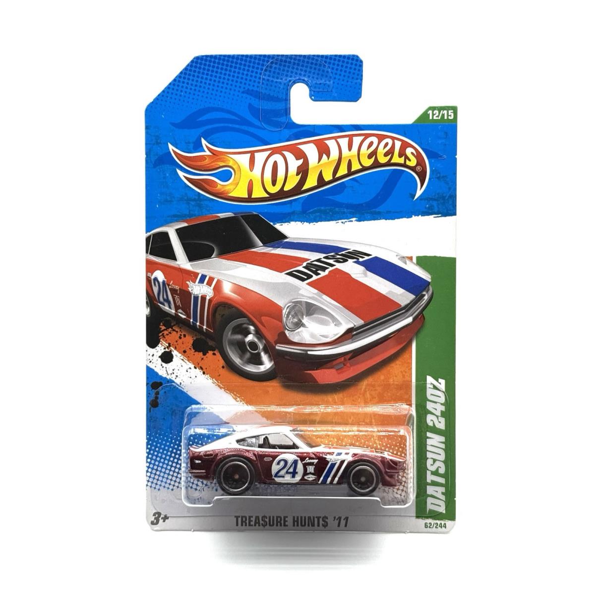 2011 Hot Wheels Super Treasure Hunt Datsun 240Z 12/15 Treasure Hunt$ 62/244 Red
