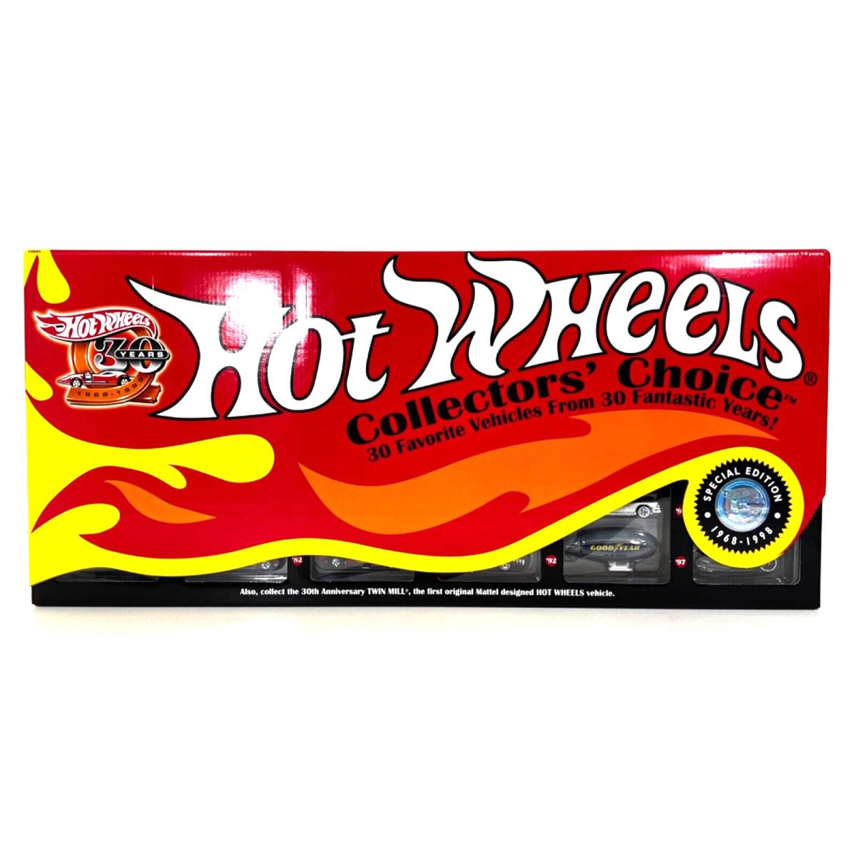 Hot Wheels Collectors Choice 1968-1998 30 Favorite Vehicles From 30 Years Nisb B