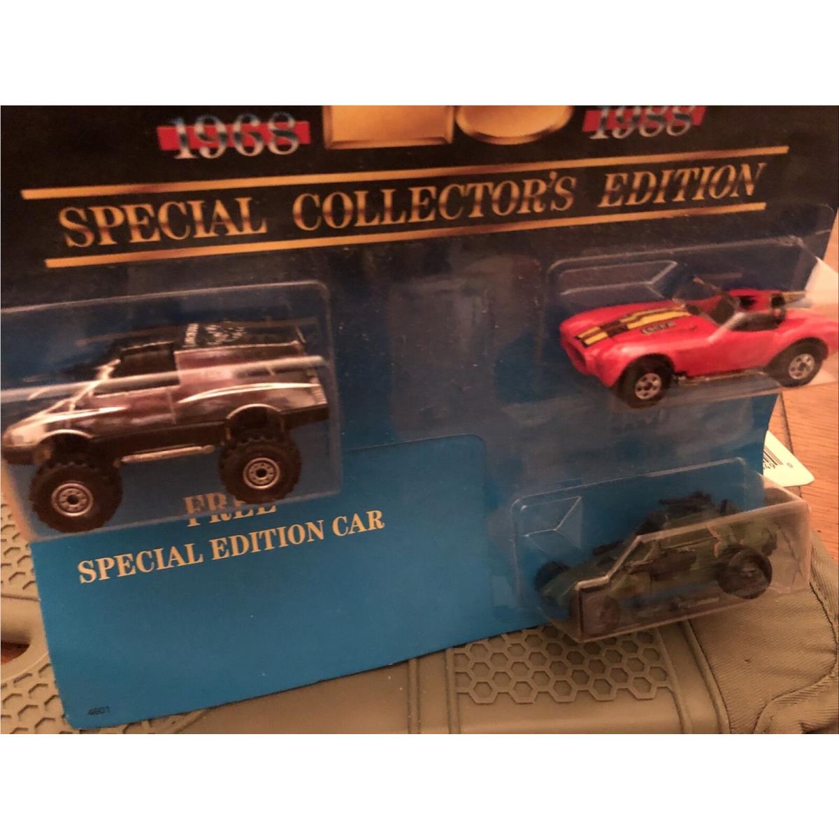 Hot Wheels 20TH Anniversary 1968-1988 3 Car Set Special Collector`s Edition 1987