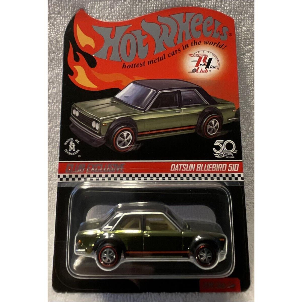 Hot Wheels Rlc 2018 Club Car Datsun Blue Bird 510 11162/17500