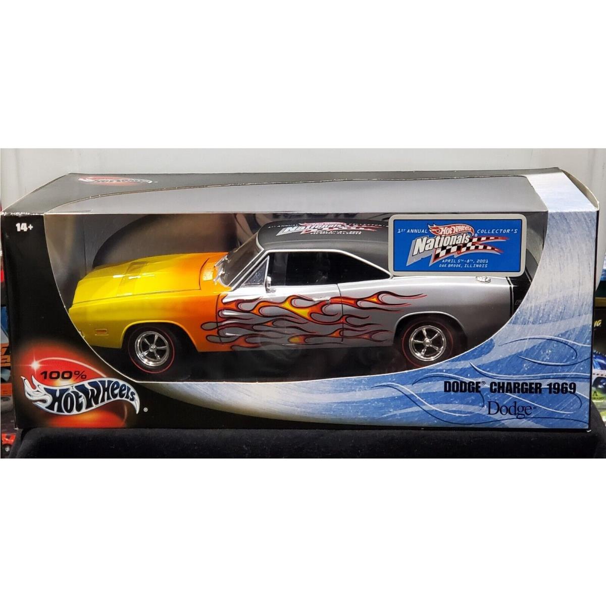 Hot Wheels 69 1969 Dodge Charger 2001 Annual Collector`s Nationals Car 1:18
