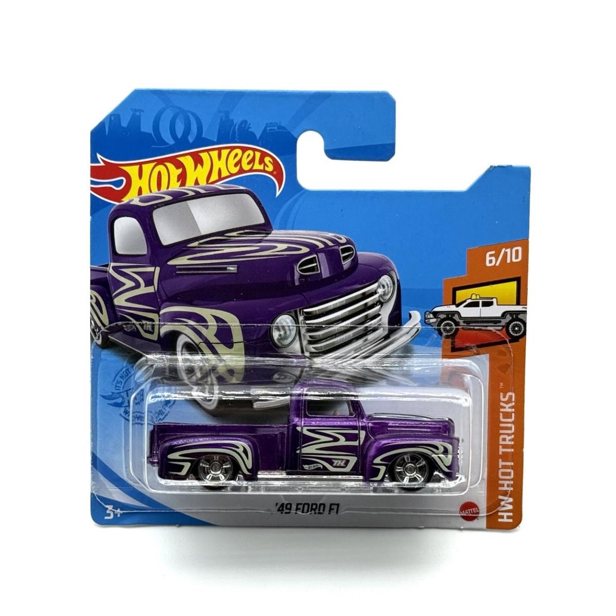Hot Wheels Super Treasure Hunt Short Card `49 Ford F1 HW Hot Trucks 6/10 Purple
