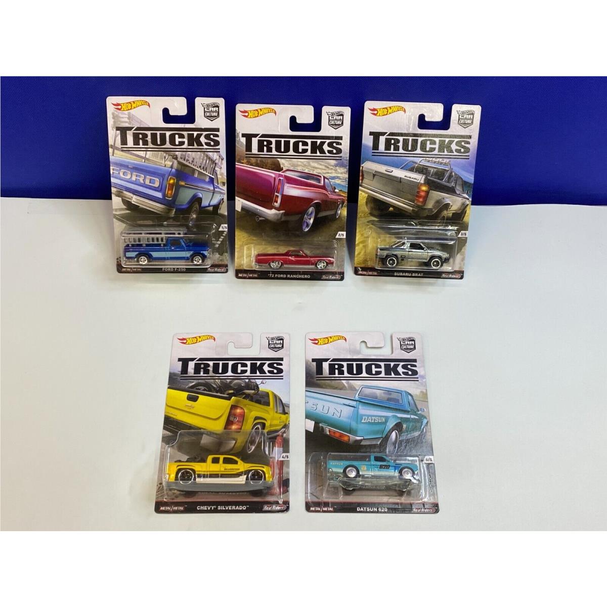 Hot Wheels 1/64 Scale Car Culture Trucks Complete Set OF 5 Cars