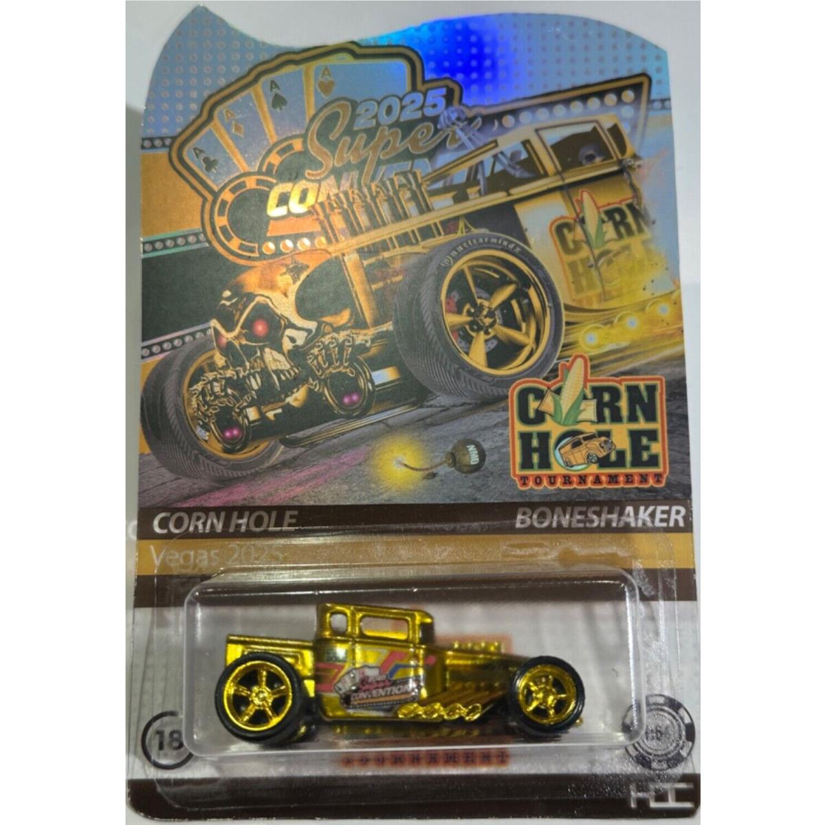 Hot Wheels 2025 Las Vegas Super Convention Bone Shaker Corn Hole Car