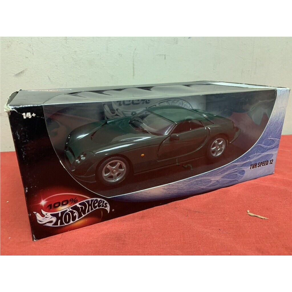 Hot Wheels Tvr Speed 12 Green 1:18 Diecast Model Car
