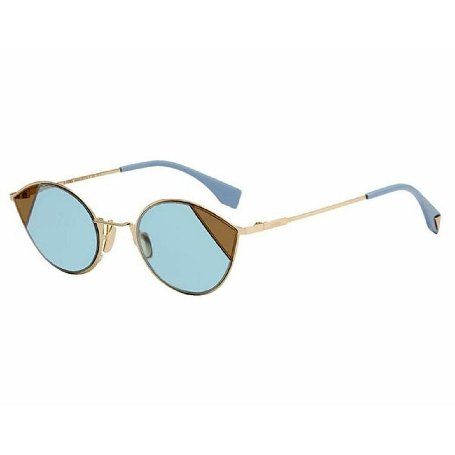 Fendi FF0342/S QWU/1P Gold/azure Cat Eye 51mm Sunglasses