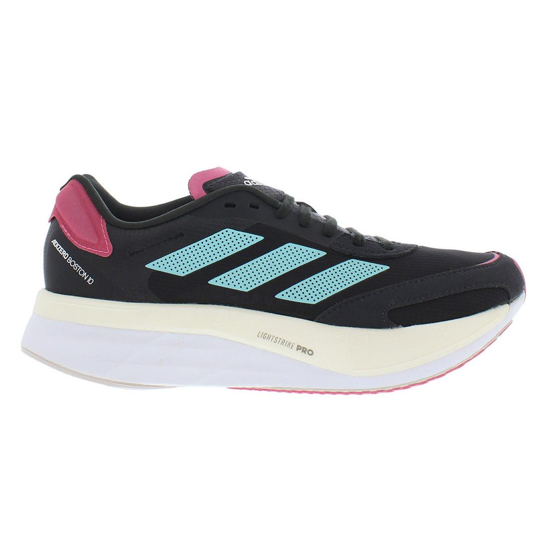 Adidas Adizero Boston 10 Womens Shoes - Black/Blue, Main: Black