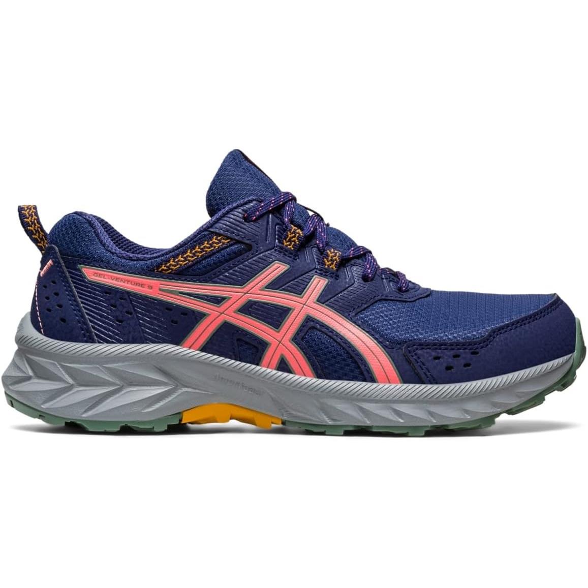 Asics Women`s Gel-venture 9 Running Shoes 10 Wide Indigo Blue/papaya
