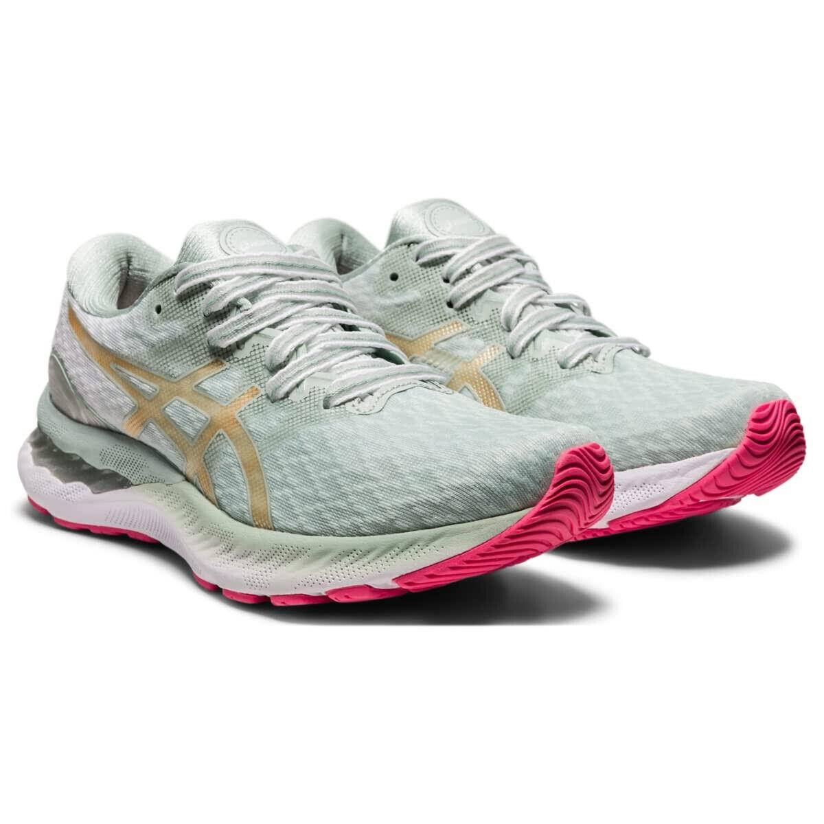 Asics Women`s Gel-nimbus 23 Running Shoes Lichen Rock/champagne 6.5 B M