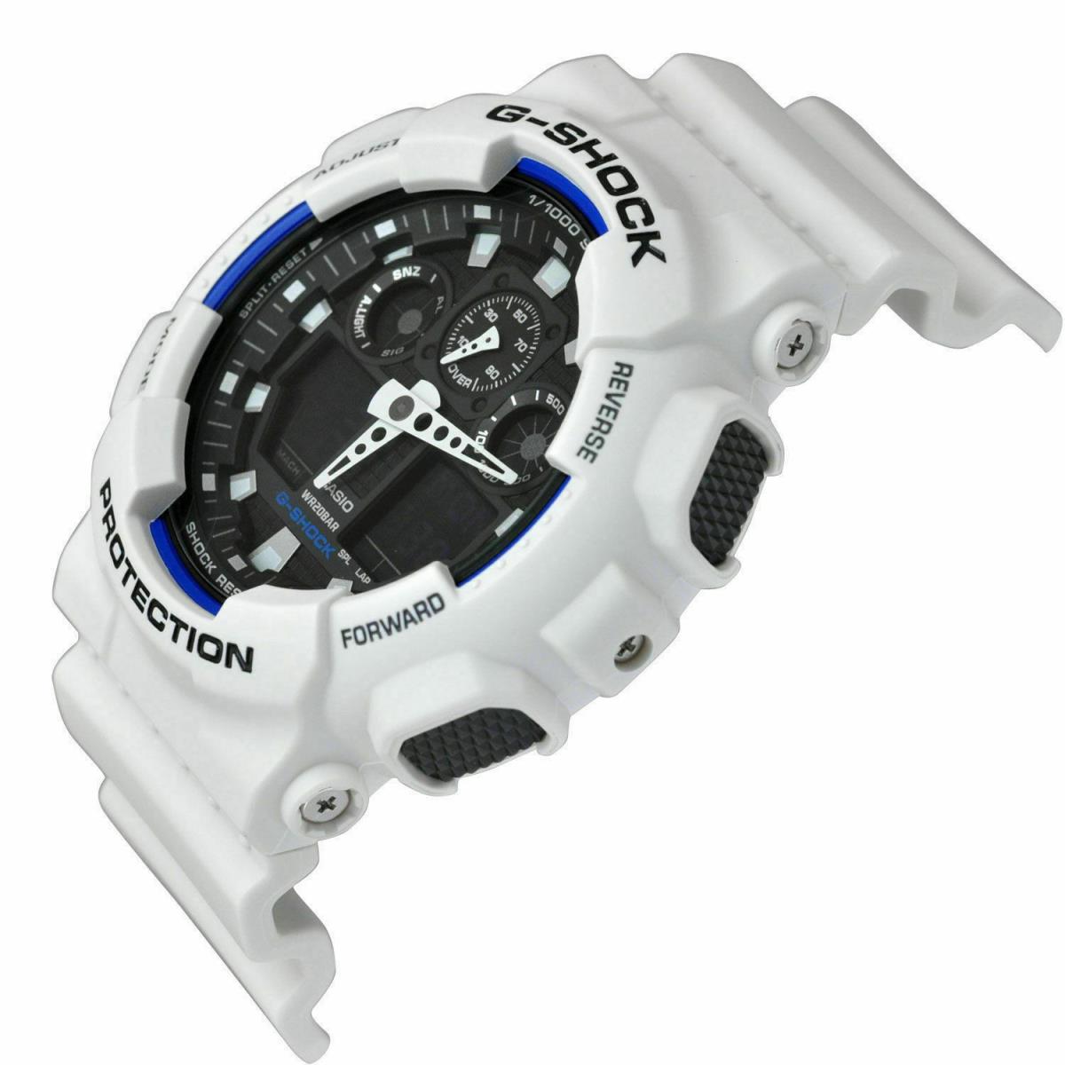 in a Box Casio G-shock White Black Blue GA100B-7A