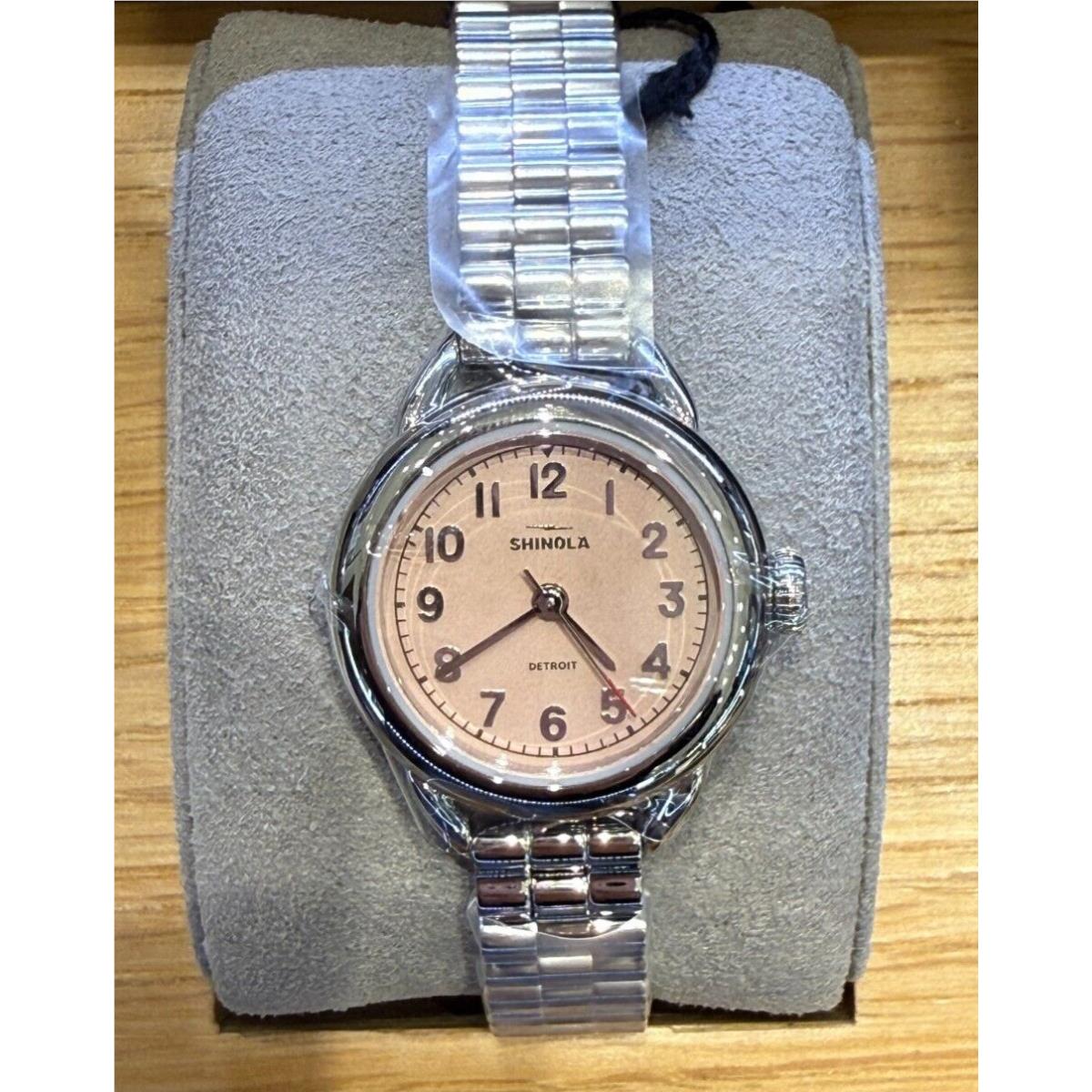 Runabout 25mm Pink Dial Stainless Steel Watch S0120299728 by Shinola