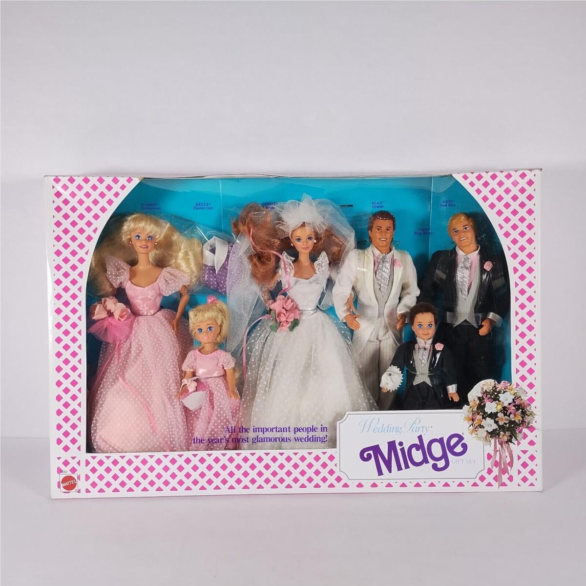 Barbie Wedding Party Midge 6 Doll Gift Set 1990 Mattel No. 9852