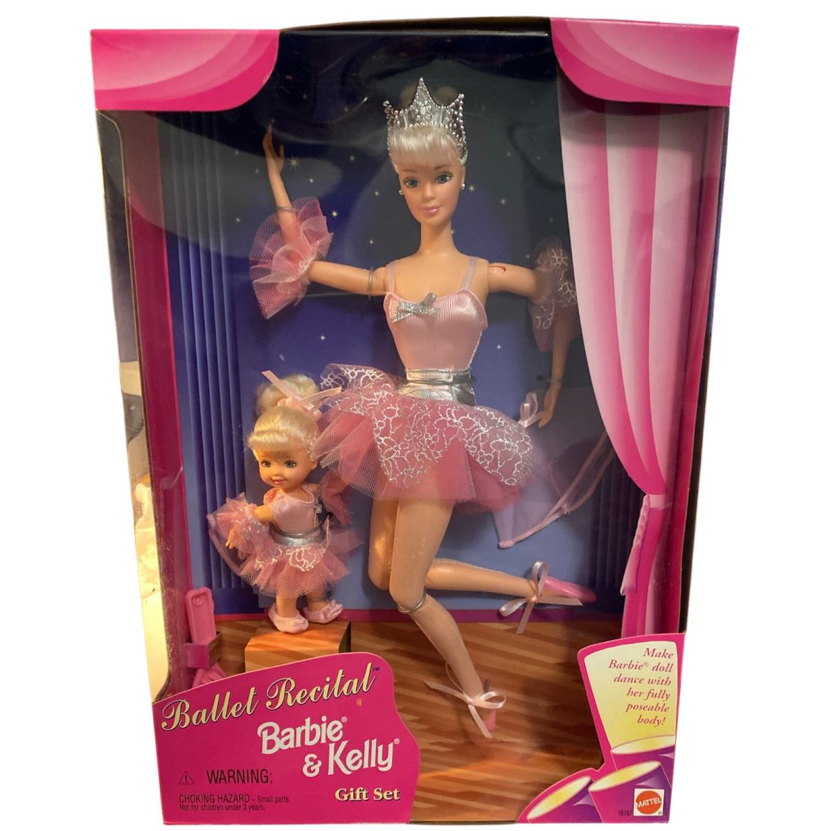 1997 Barbie Kelly Dolls Ballet Recital Gift Set Mattel