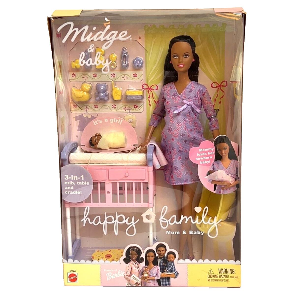 Vintage Barbie Midge Baby Happy Family Mom Baby Doll Mattel Indonesia 2002