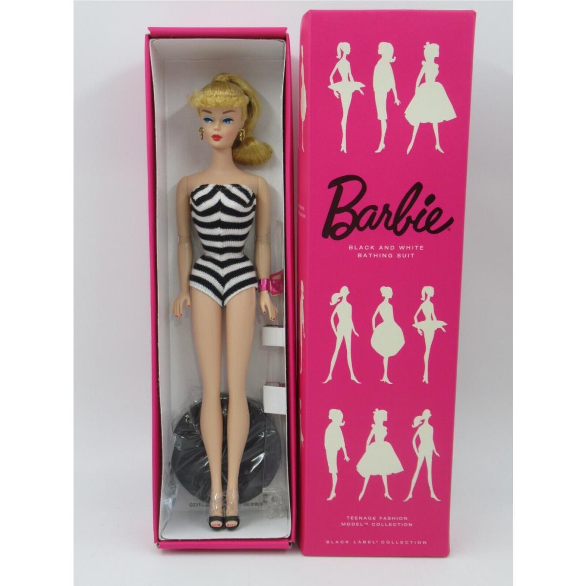 Barbie Black White Bathing Suit Mattel 2014 Black Label Commemorative Edition