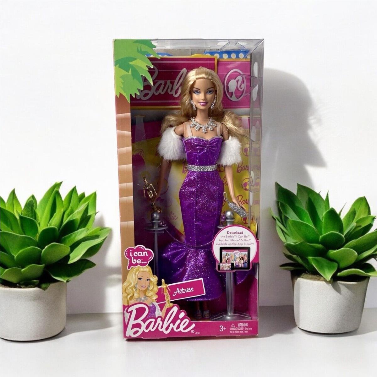 Year 2011 Barbie I Can Be Doll Actress X3124 with Award Statue Poles