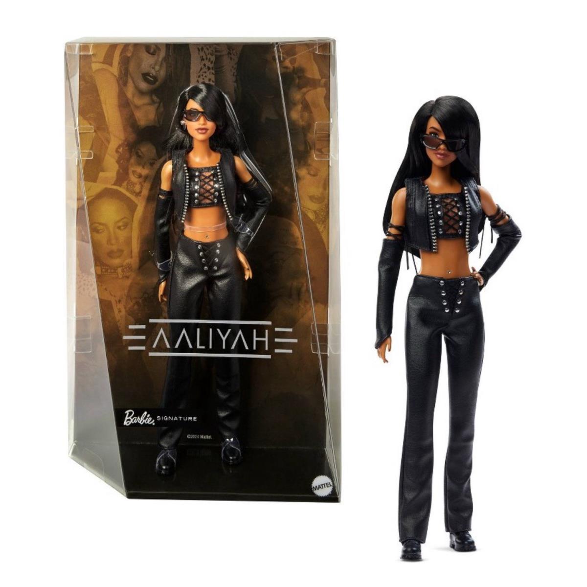 Barbie Signature Aaliyah 11.5 Collectible Doll in Black Leather Outfit