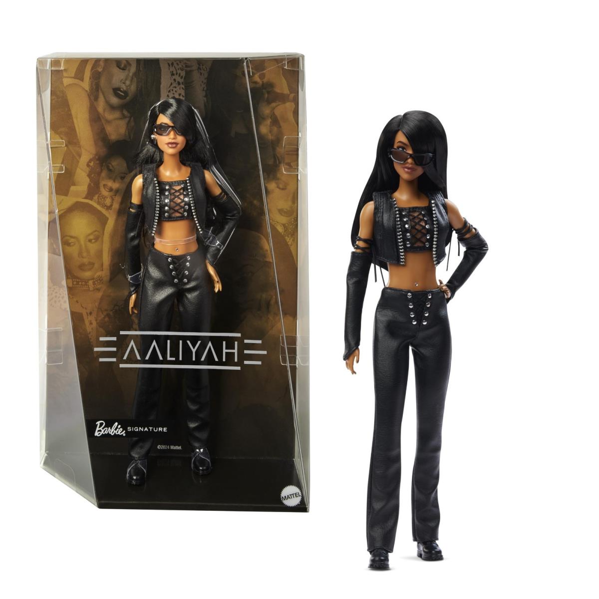 Barbie Signature Aaliyah 11.5 Collectible Doll in Black Leather Outfit