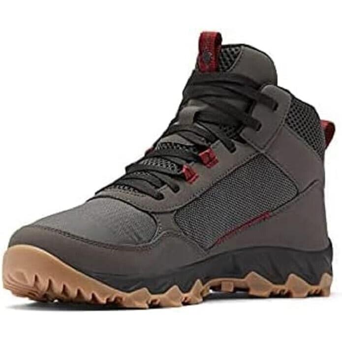 Men`s Columbia 1927821 089 Flow Centre Dark Grey/red Jasper Mid Boot