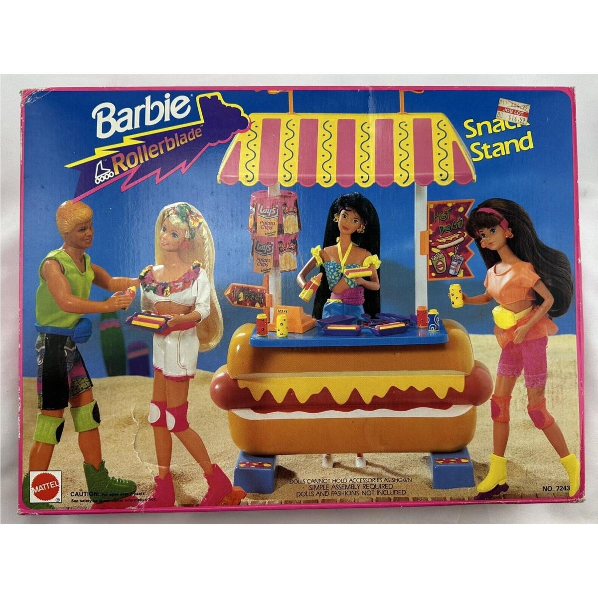 1991 Barbie Roller Blade Snack Stand 7243 Box
