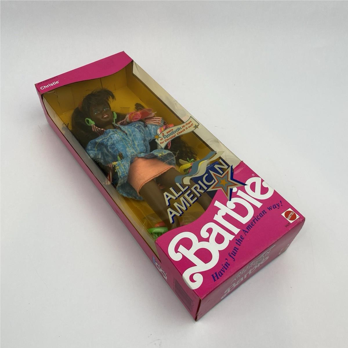 Vintage 1990s Mattel All American Barbie Christie Doll - Nrfb - Rare 9425