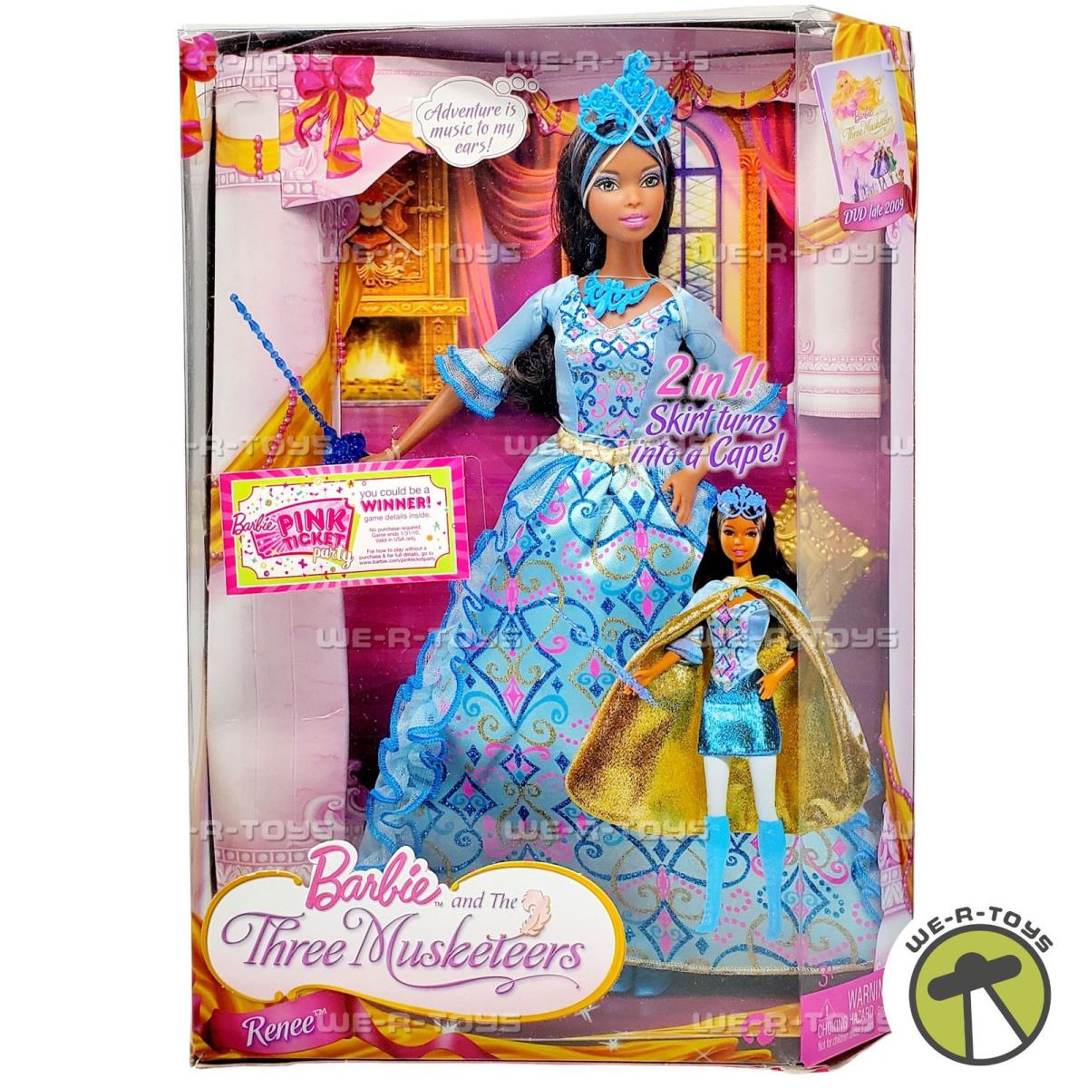 Barbie and The Three Musketeer Renee Doll 2008 Mattel P4609