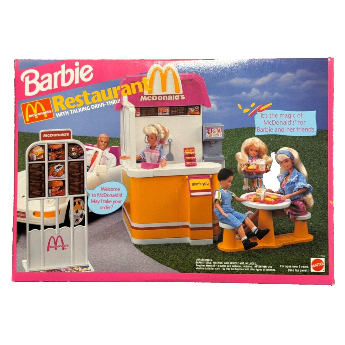 BK Barbie Doll 1994 Playset Mcdonalds Restaurant Talking Drive-thru 11774