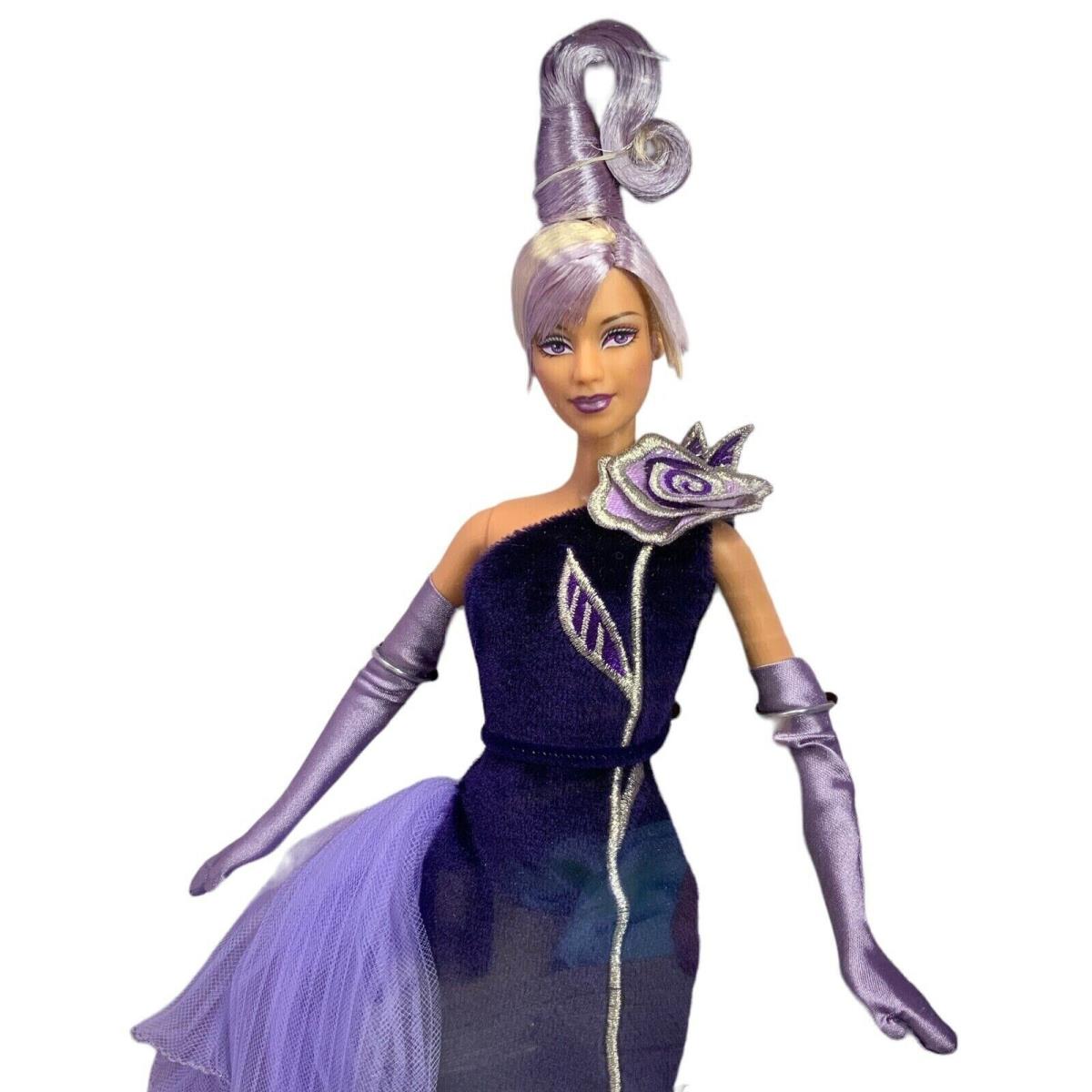 2001 Barbie The Sterling Silver Rose Doll La Rosa Exotica By Bob Mackie