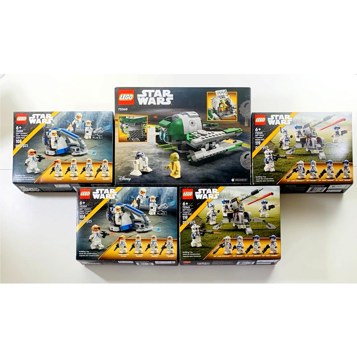 Lego Star Wars 75360 75345 75359 Yoda`s Jedi Starfighter Trooper Sets