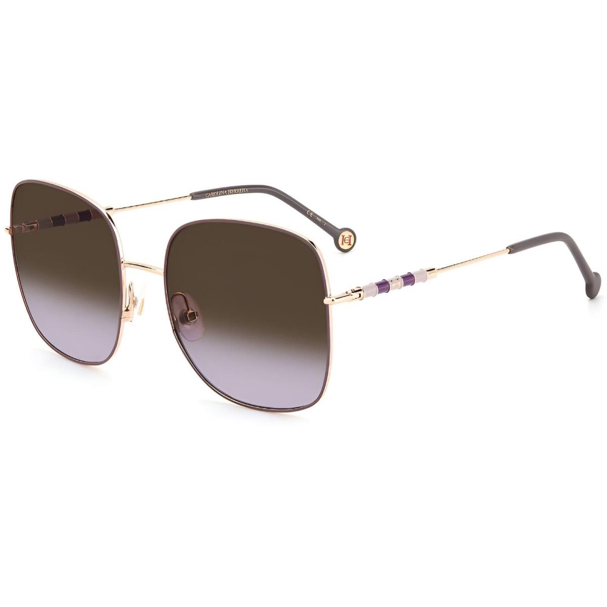 Carolina Herrera Women`s Sunglasses Gold Lilac Full Rim Frame CH 0035/S 0HZJ