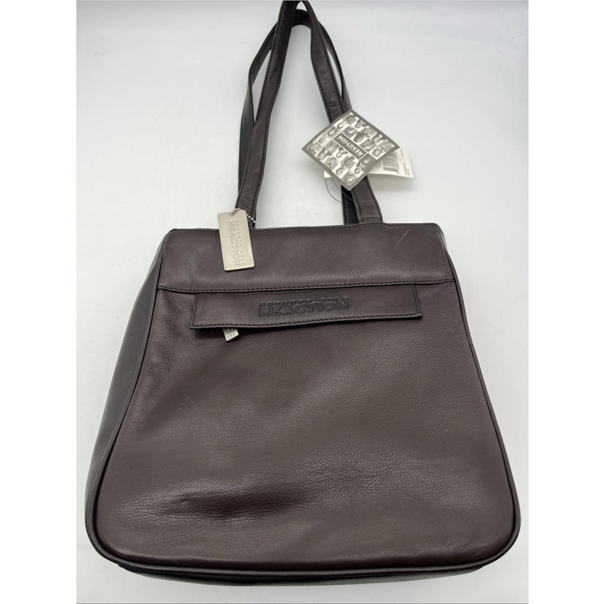 Kenneth Cole Reaction Brown Small Tote Bag Double Straps Carry All