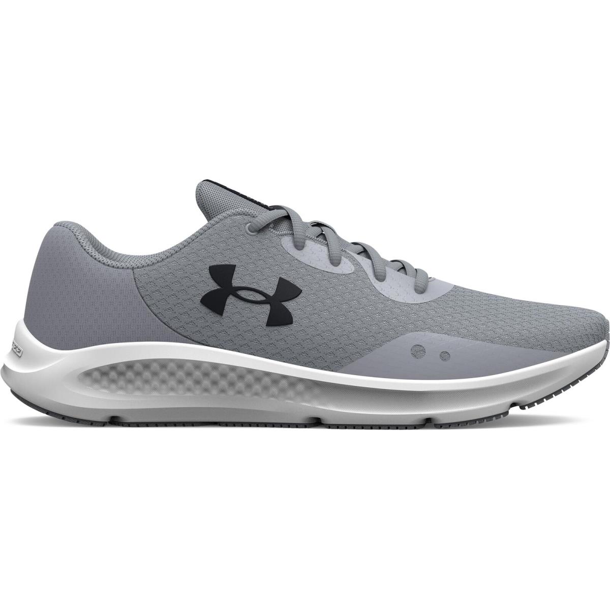 Under Armour Mens Charged Pursuit 3 Road Running Shoe Mod Gray 104 Black 13