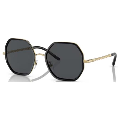 Tory Burch TY6092 332787 Sunglasses Women`s Black/solid Grey Lenses 55mm