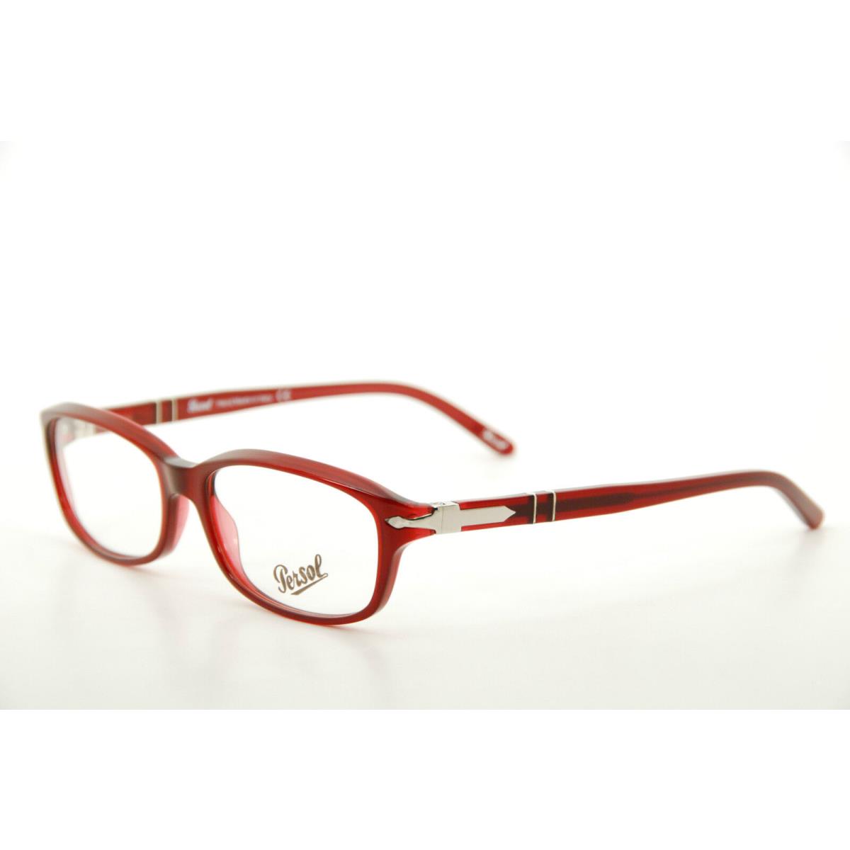 Persol 2901V 776 Transparent Red 53mm Frames Italy Eyeglasses RX