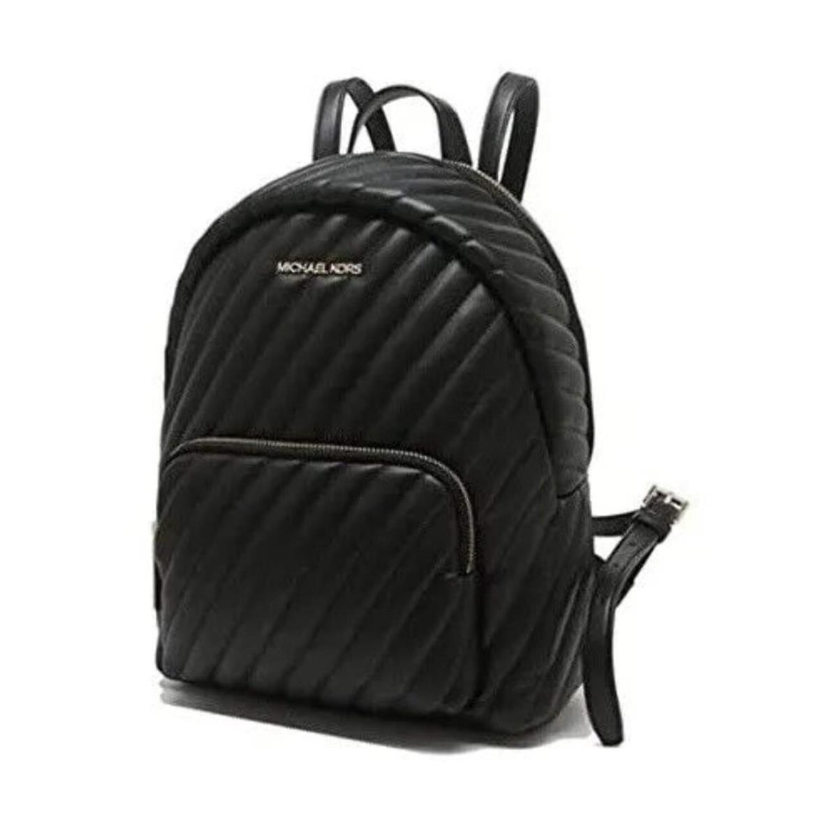 Michael Kors - Erin Medium Quilted Pleather Backpack in Black Slight Damage