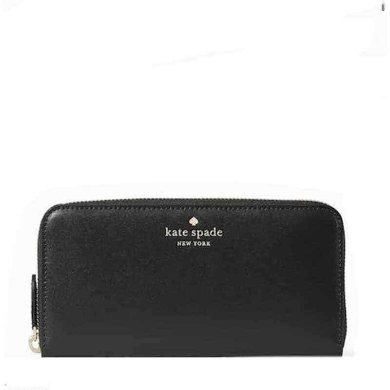 Kate Spade Leather Zip Around Wallet Black