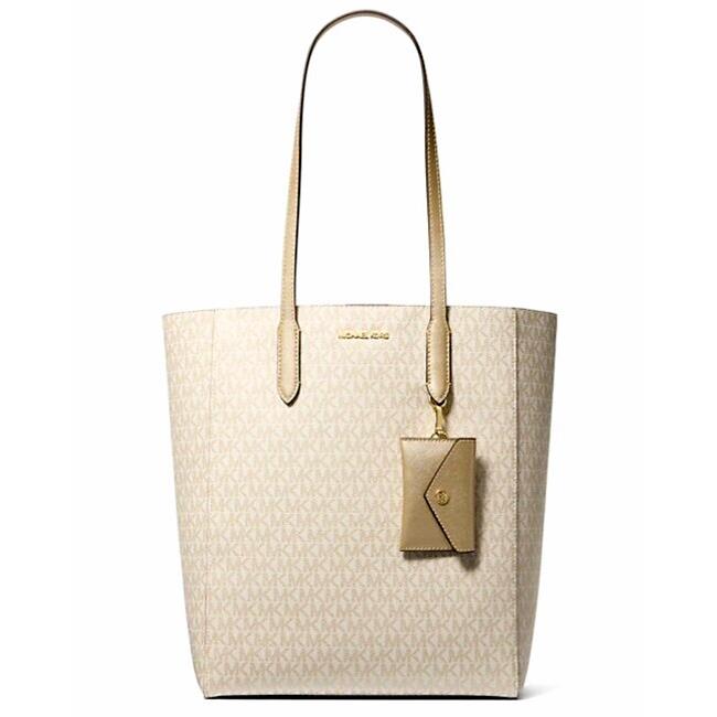 Michael Kors Vincent Large Logo Tote Bag with Coin Pouch Pale Gold /dust Bag