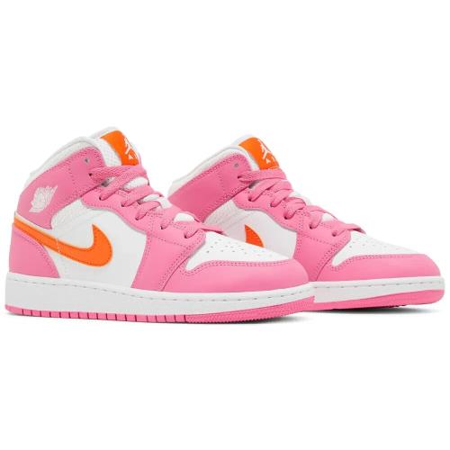 Nike Air Jordan 1 Mid GS Pinksicle Orange DX3240-681 Size 6.5Y / 8W