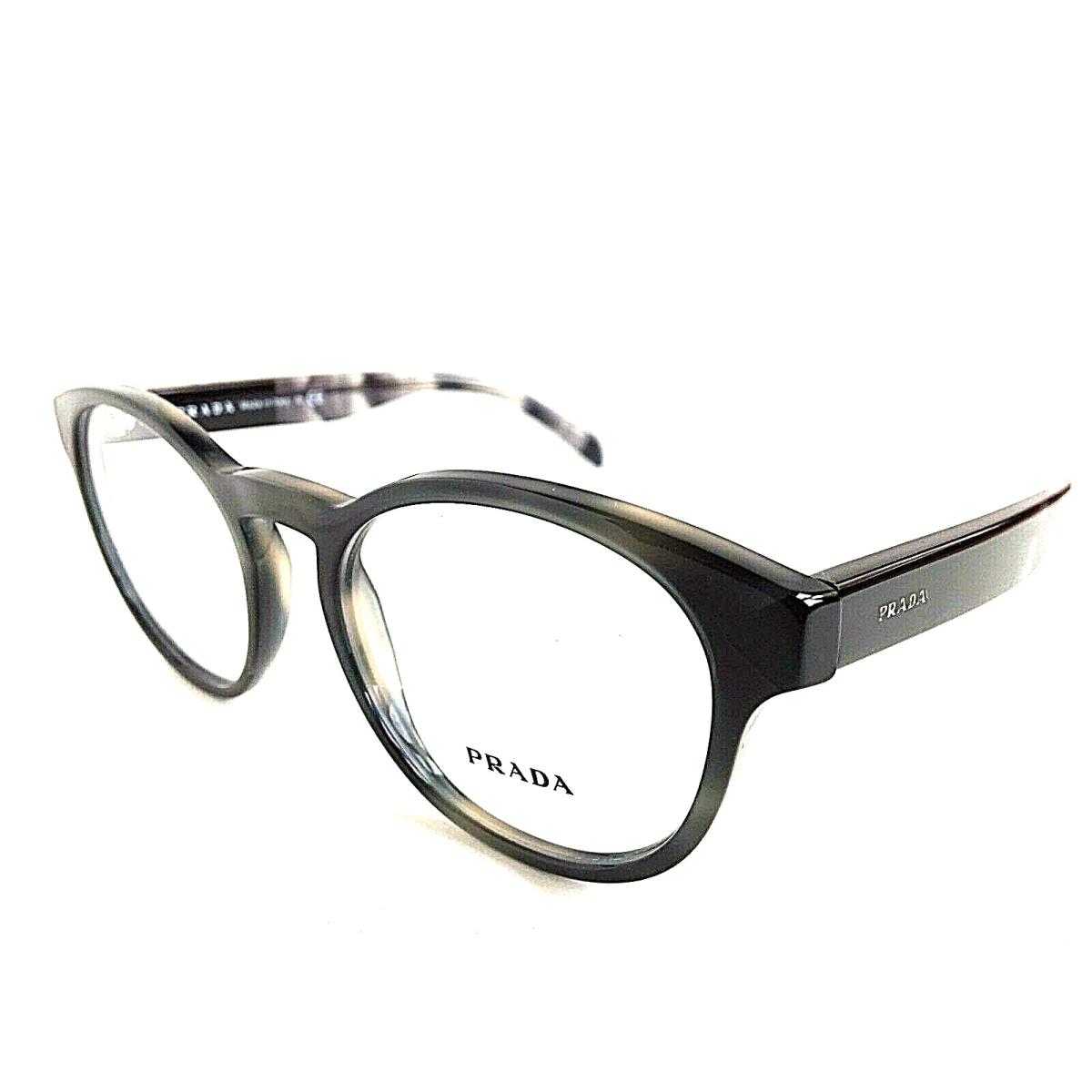 Prada Vpr 16T USI-1O1 50mm Round Gray Men`s Women`s Eyeglasses Frame