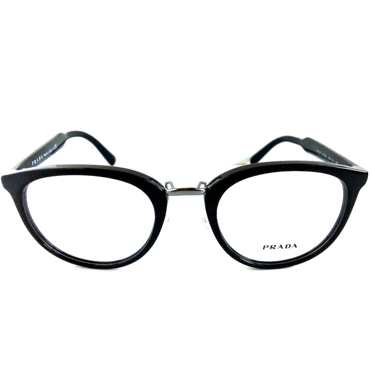 Prada Vpr 30T 1AB-1O1 52mm Black Round Men s Eyeglasses Frame