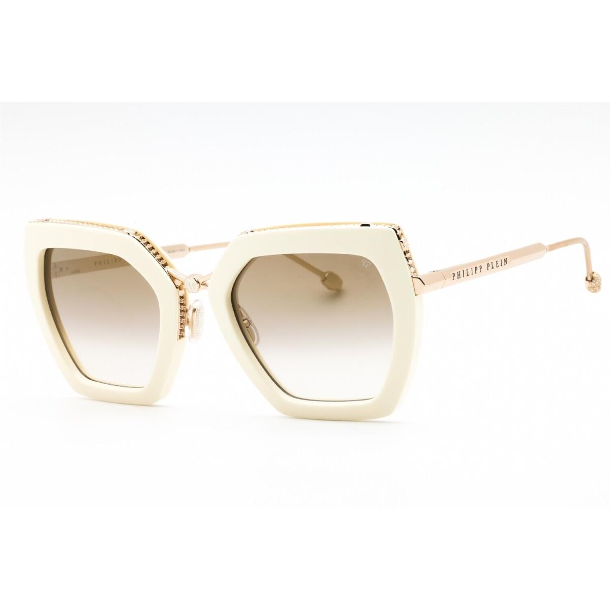 Philipp Plein SPP097S-9ZQG-53 Sunglasses Size 53mm 140mm 23mm White Women - Frame: white, Lens: brown