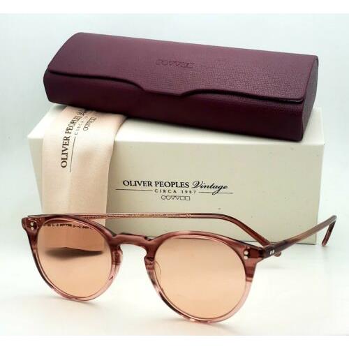 Oliver Peoples O`malley Eyeglasses OV5183 1648 45-22 18K GP Rose Brown Frame