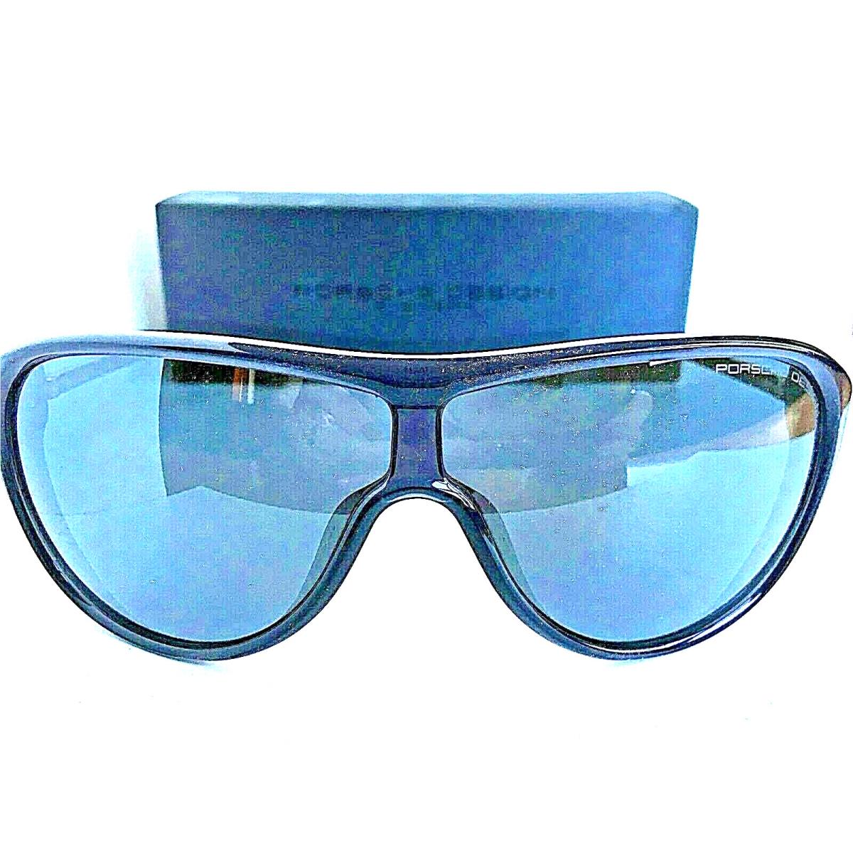 Design P 8598 P8598 A Gray Blue Shield Sunglasses by Porsche