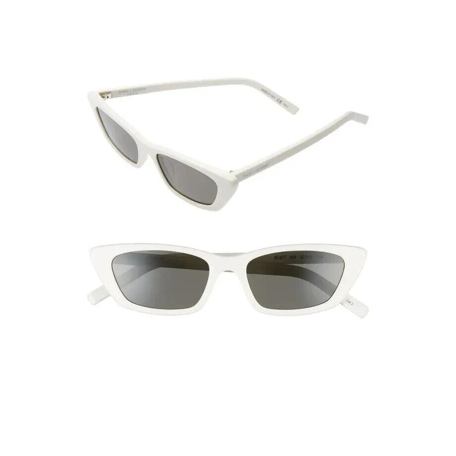 Saint Laurent 56mm Cat Eye Sunglasses - Ivory/ Grey R2550