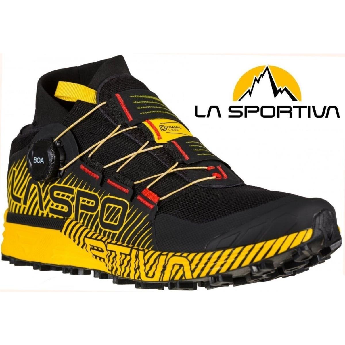 LA Sportiva Cyklon Trail Run Shoes Boa Toe Cap Frixion Mudguard Tread Mens 11.0