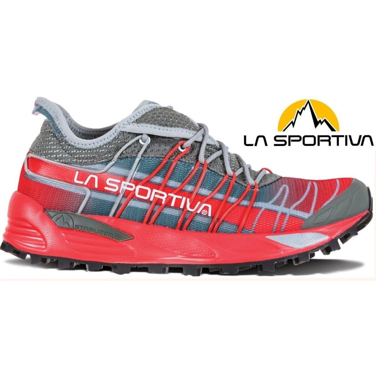 La Sportiva Mutant Aggressive Trail Running Shoes Clay Hibiscus Euro 37 Womens 6