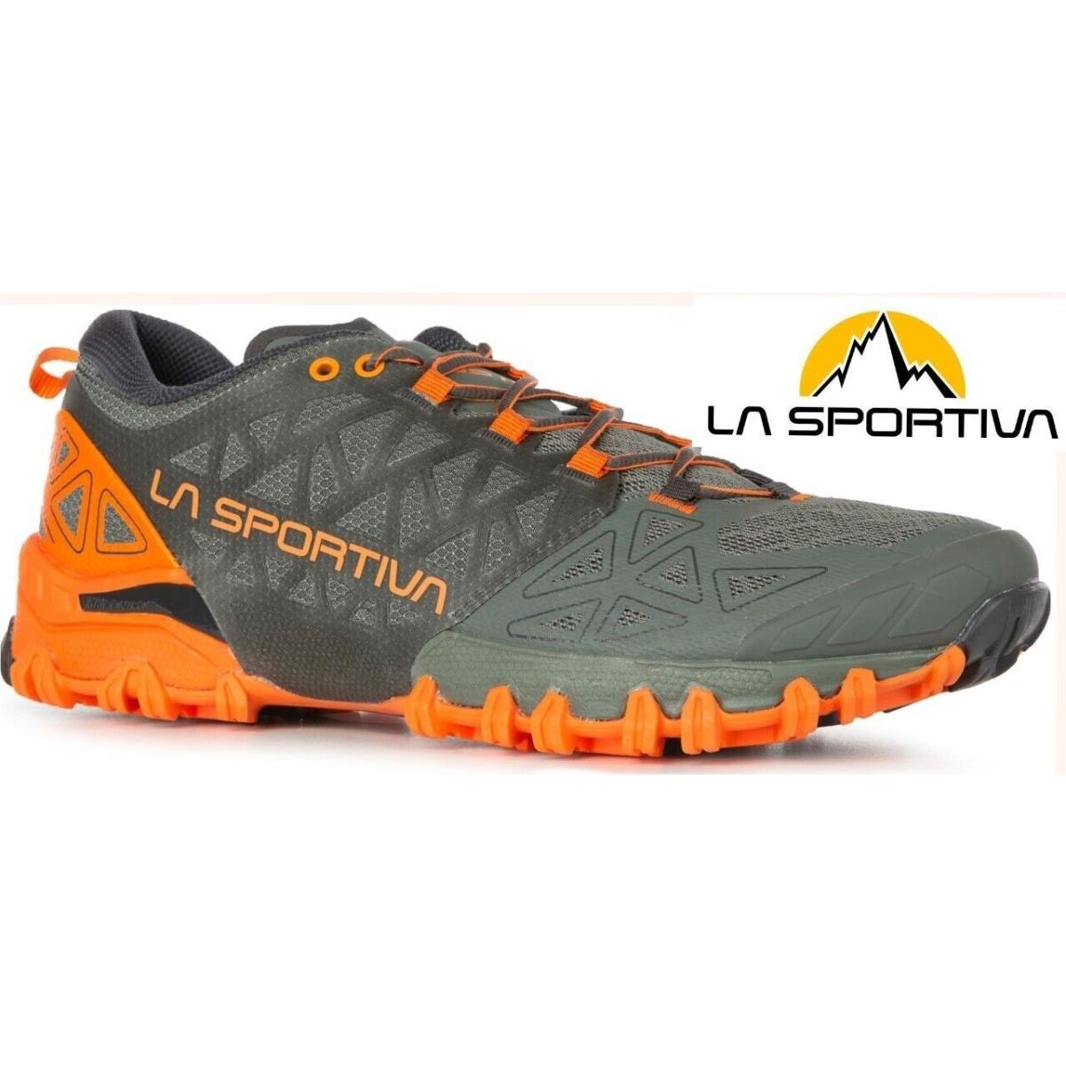 La Sportiva Bushido II Trail Run Shoes Mesh Inserts Rock Guard Cushioned Mens 10