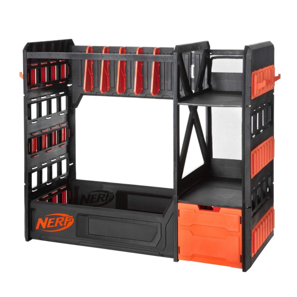 Nerf Elite Blaster Rack - Storage Up 6 Blasters Shelves Drawers Exclusive