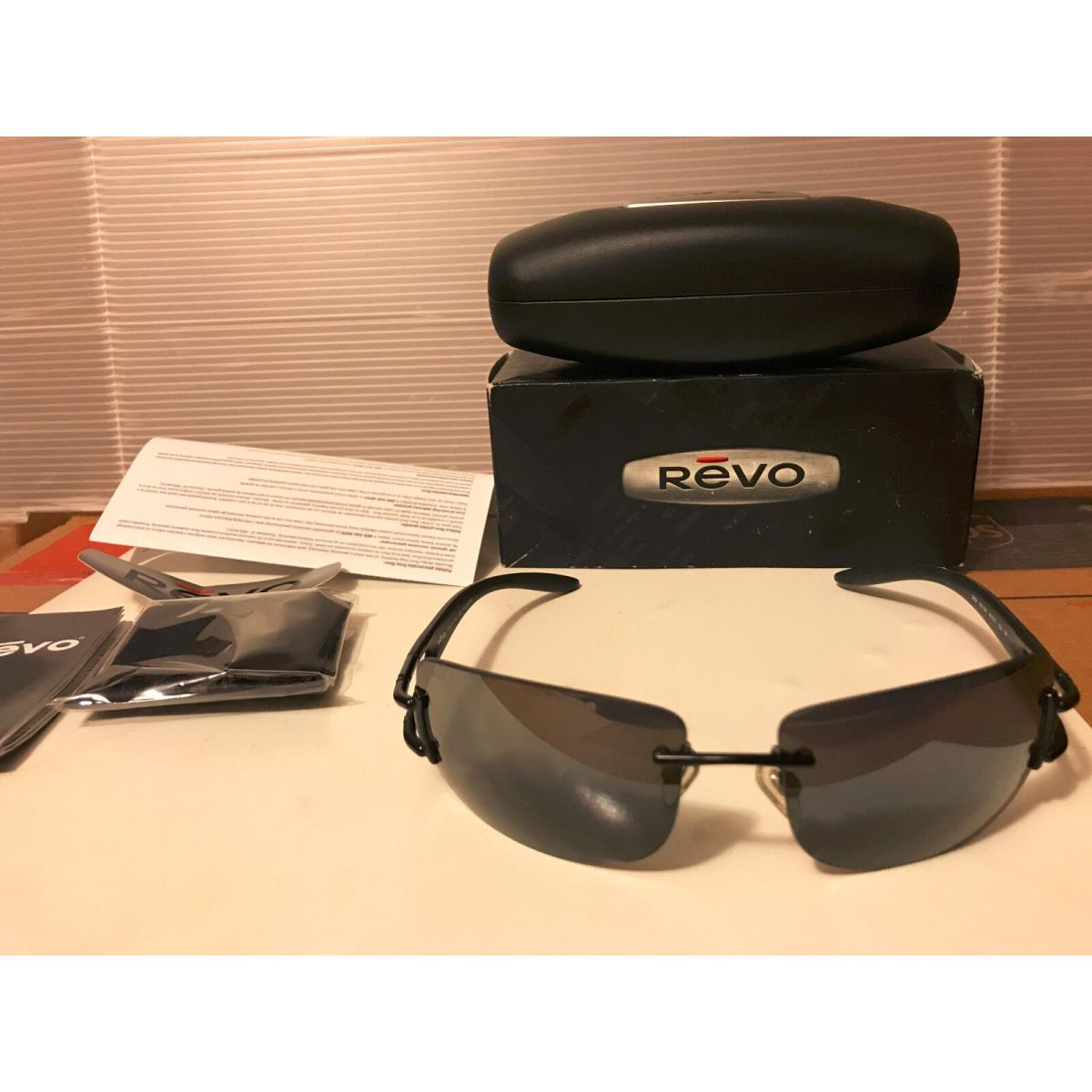 Revo sunglasses  - MATTE BLACK Frame, POLARIZED GREY MIRROR Lens